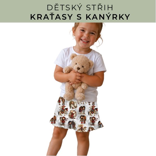 Dětský střih - Kraťásky s kanýrkem