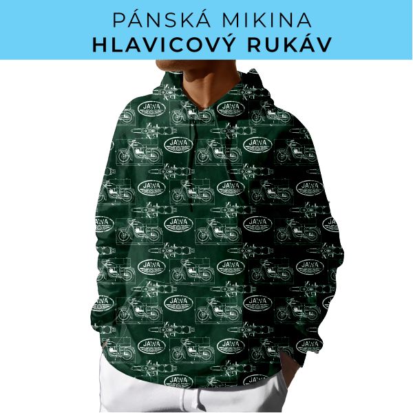PÁNSKÝ střih - mikina s kapucí