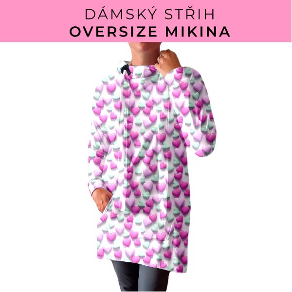 DÁMSKÝ střih - Oversize mikina