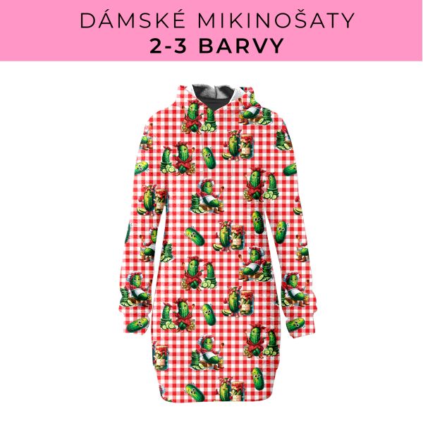 DÁMSKÝ střih - Mikinošaty 2-3 barvy