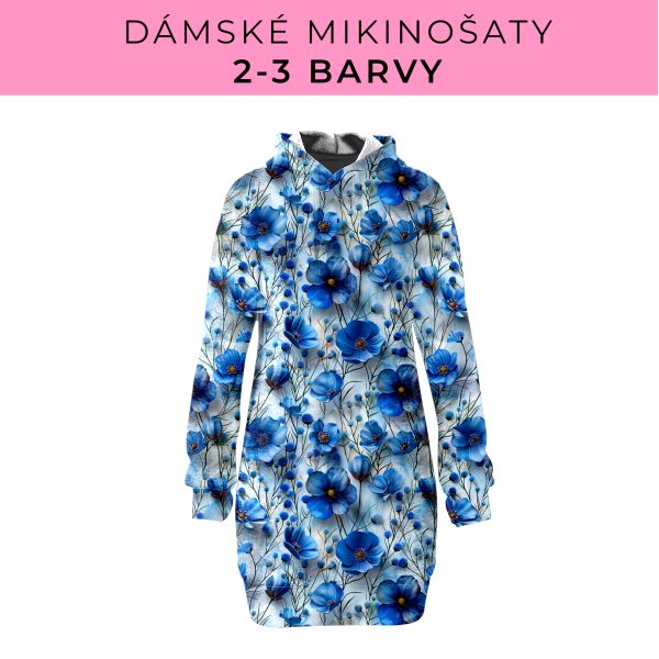 DÁMSKÝ střih - Mikinošaty 2-3 barvy