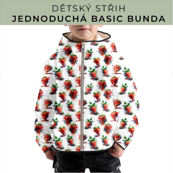 Dětský střih - jednoduchá dětská BASIC  bunda
