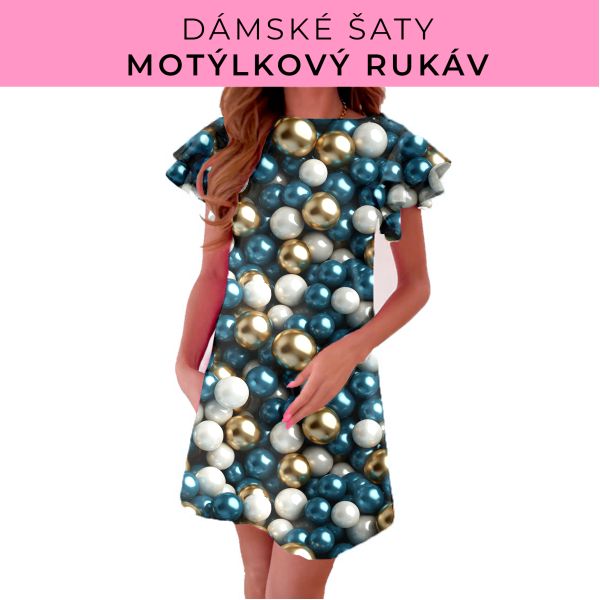 DÁMSKÝ střih - šaty s motýlkovým rukávem