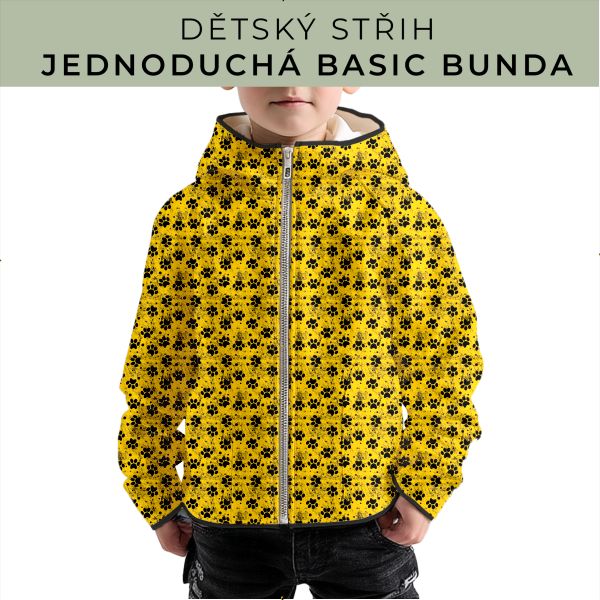 Dětský střih - jednoduchá dětská BASIC  bunda
