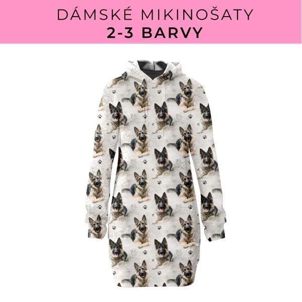 DÁMSKÝ střih - Mikinošaty 2-3 barvy