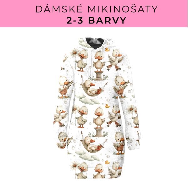 DÁMSKÝ střih - Mikinošaty 2-3 barvy