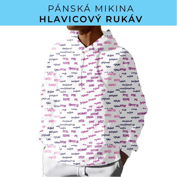 PÁNSKÝ střih - mikina s kapucí