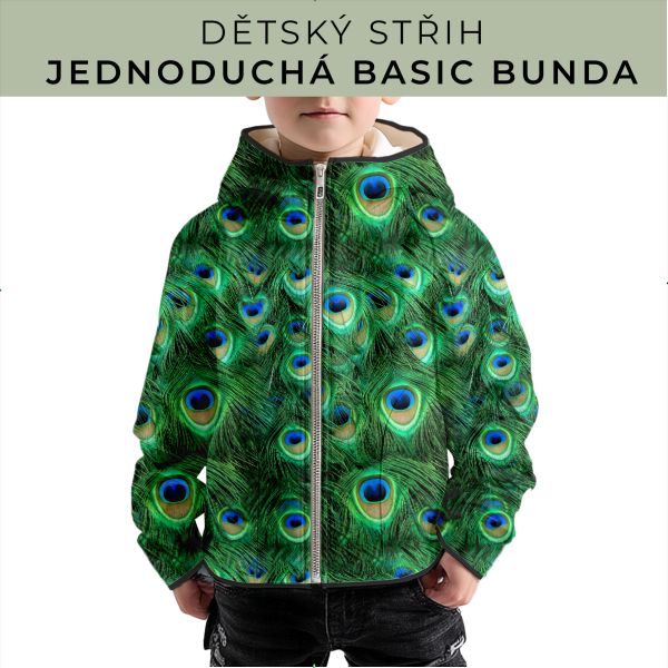 Dětský střih - jednoduchá dětská BASIC  bunda