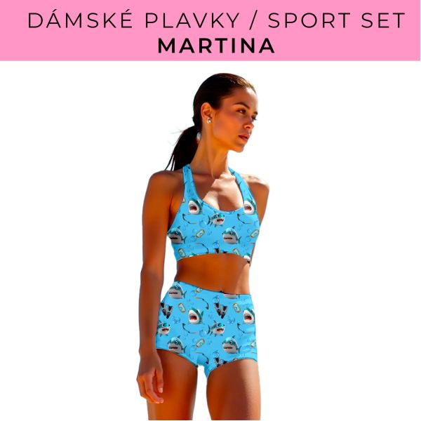 Dámský střih - plavky / sportovní set Martina