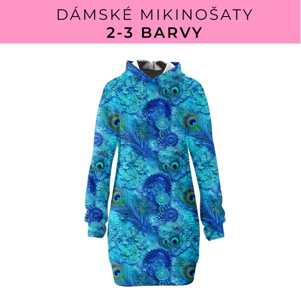 DÁMSKÝ střih - Mikinošaty 2-3 barvy