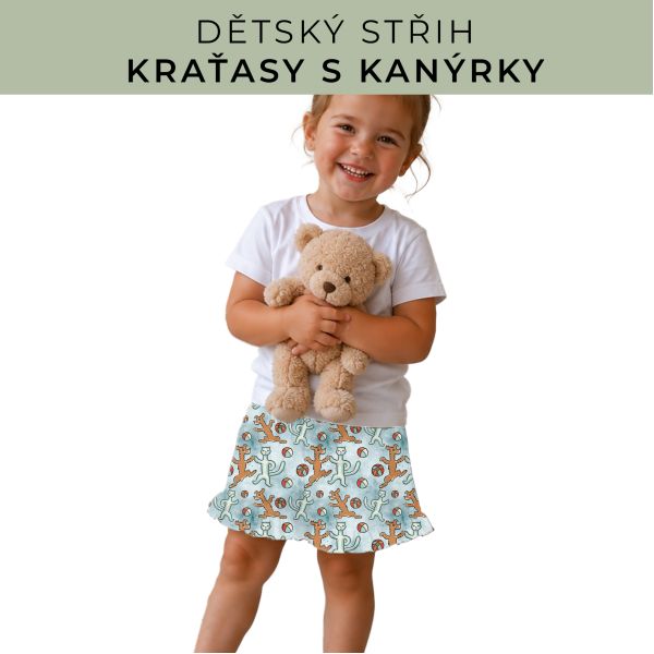 Dětský střih - Kraťásky s kanýrkem