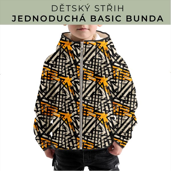 Dětský střih - jednoduchá dětská BASIC  bunda