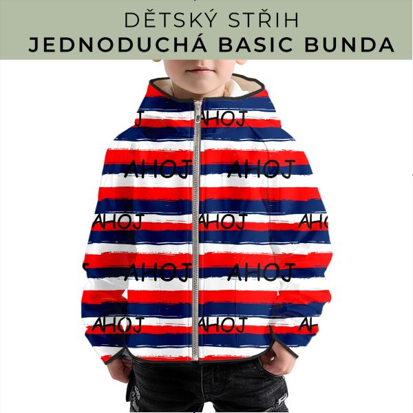 Dětský střih - jednoduchá dětská BASIC  bunda