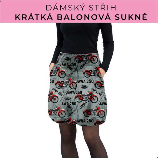 Dámský střih - balonová krátká sukně