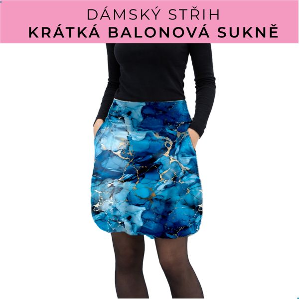 Dámský střih - balonová krátká sukně