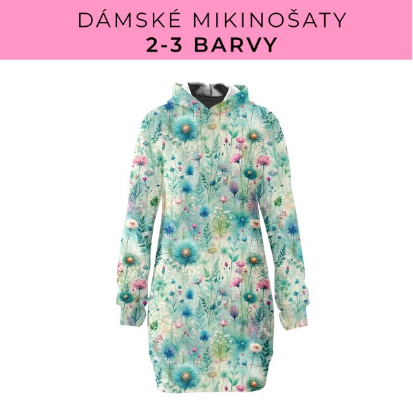 DÁMSKÝ střih - Mikinošaty 2-3 barvy