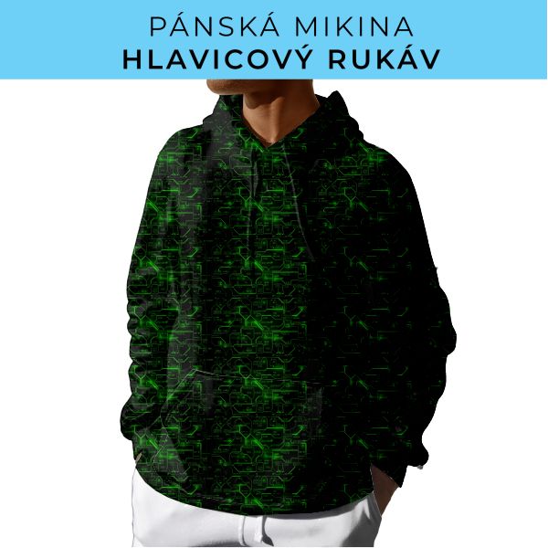 PÁNSKÝ střih - mikina s kapucí