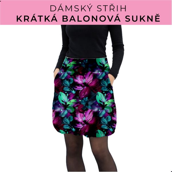 Dámský střih - balonová krátká sukně