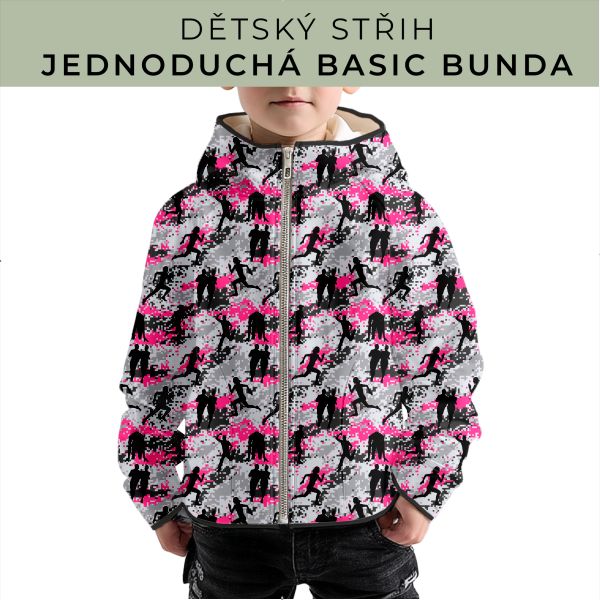 Dětský střih - jednoduchá dětská BASIC  bunda