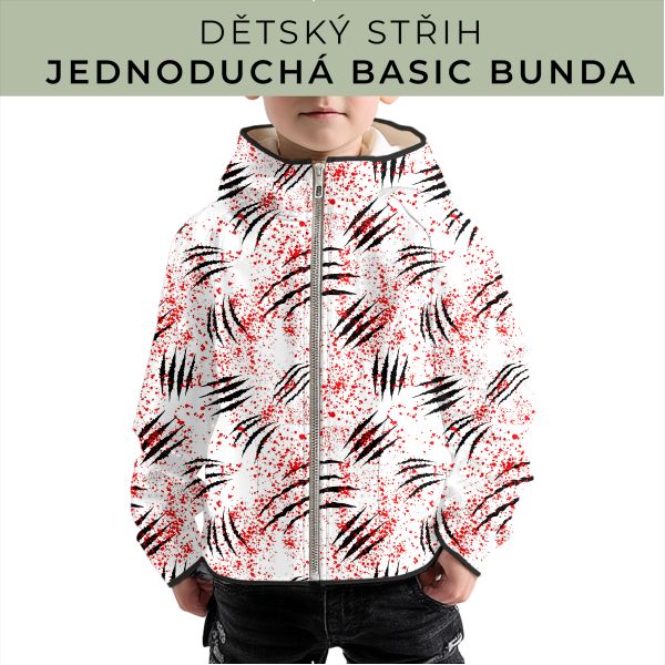 Dětský střih - jednoduchá dětská BASIC  bunda