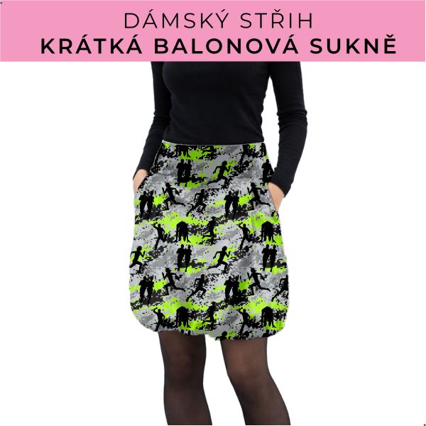 Dámský střih - balonová krátká sukně