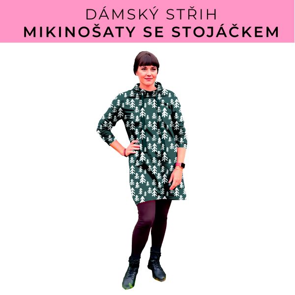 Dámský střih - mikinové šaty se stojáčkem