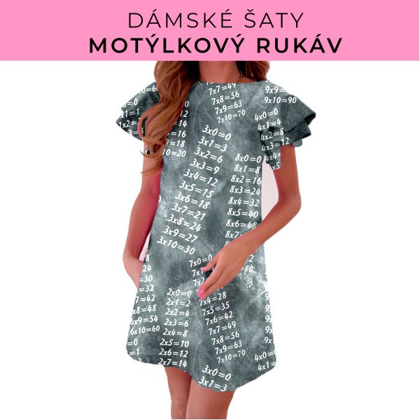 DÁMSKÝ střih - šaty s motýlkovým rukávem