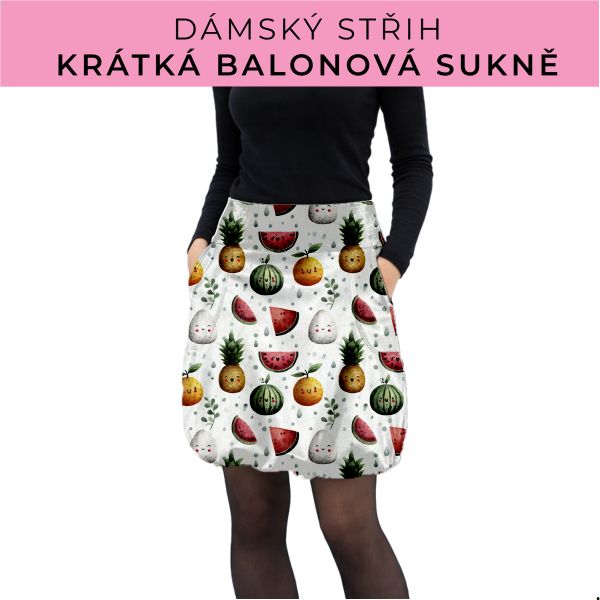 Dámský střih - balonová krátká sukně