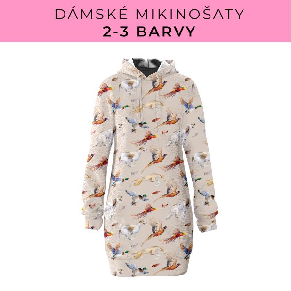 DÁMSKÝ střih - Mikinošaty 2-3 barvy