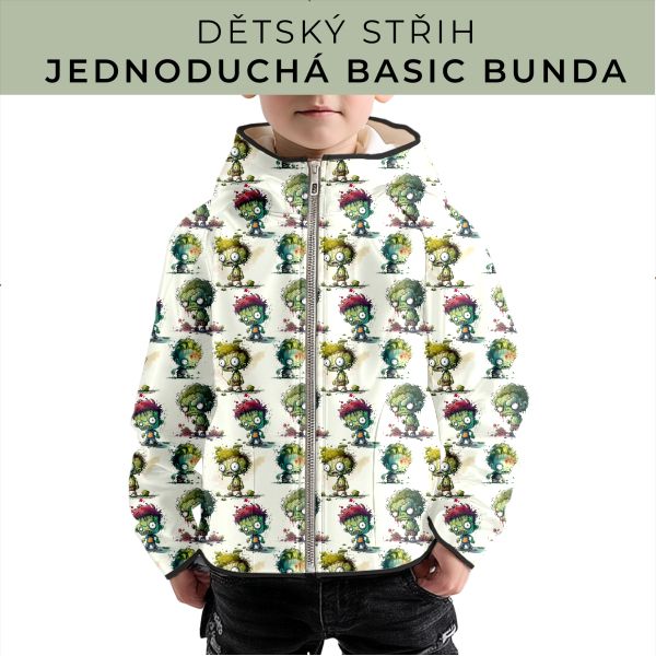 Dětský střih - jednoduchá dětská BASIC  bunda