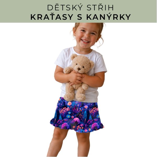 Dětský střih - Kraťásky s kanýrkem