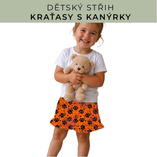 Dětský střih - Kraťásky s kanýrkem