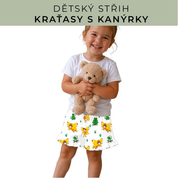 Dětský střih - Kraťásky s kanýrkem