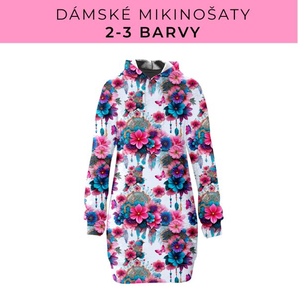DÁMSKÝ střih - Mikinošaty 2-3 barvy