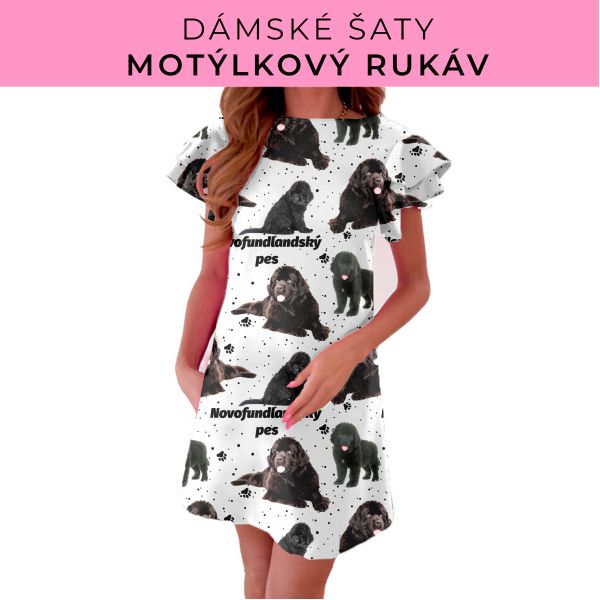 DÁMSKÝ střih - šaty s motýlkovým rukávem