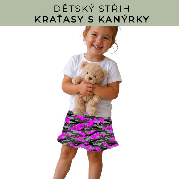 Dětský střih - Kraťásky s kanýrkem