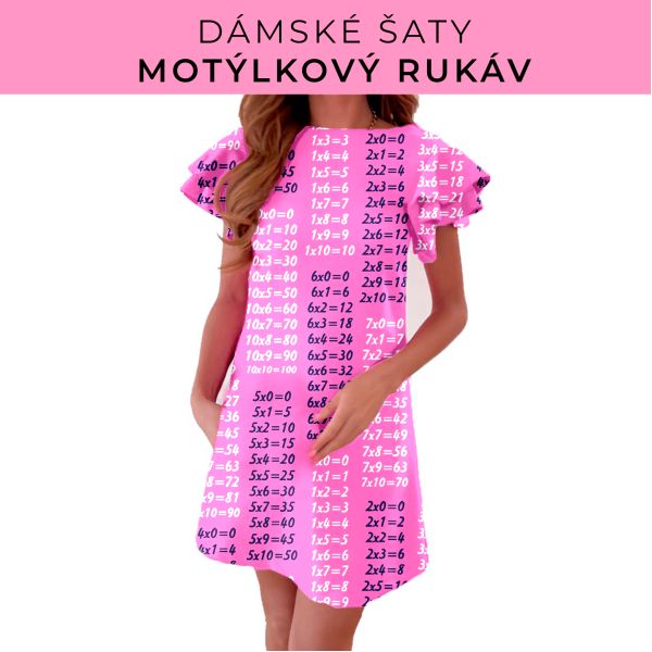 DÁMSKÝ střih - šaty s motýlkovým rukávem