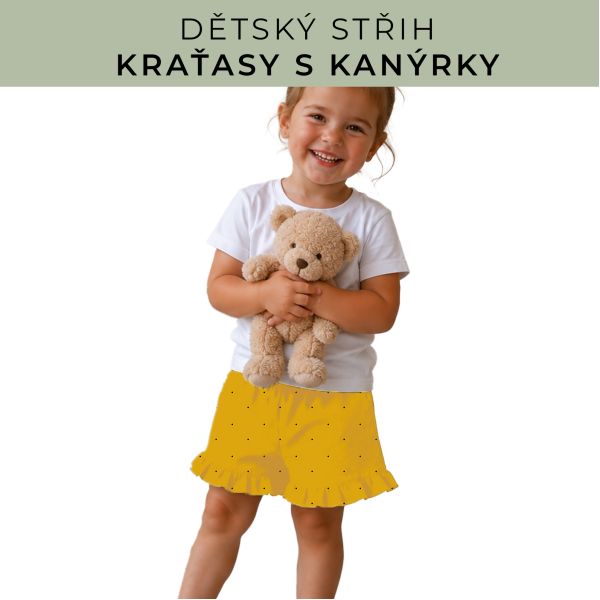 Dětský střih - Kraťásky s kanýrkem