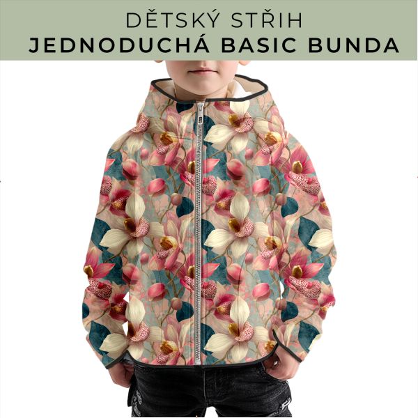 Dětský střih - jednoduchá dětská BASIC  bunda