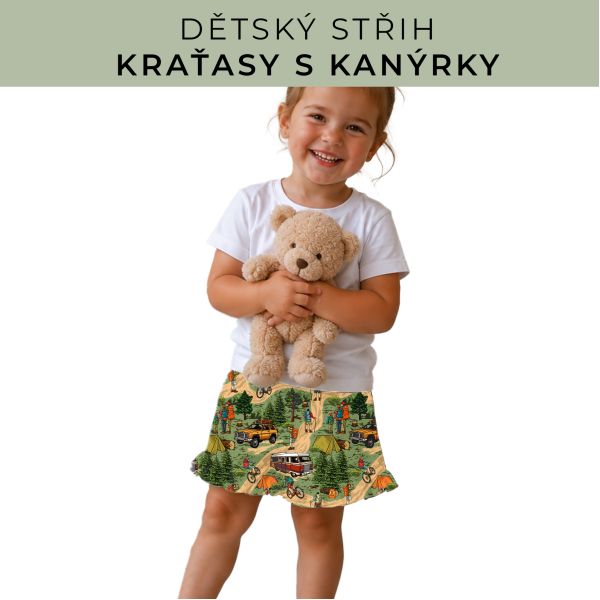 Dětský střih - Kraťásky s kanýrkem