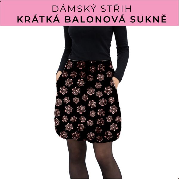 Dámský střih - balonová krátká sukně