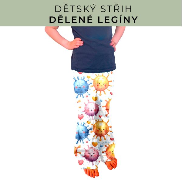 Dětský střih - Dělené legíny