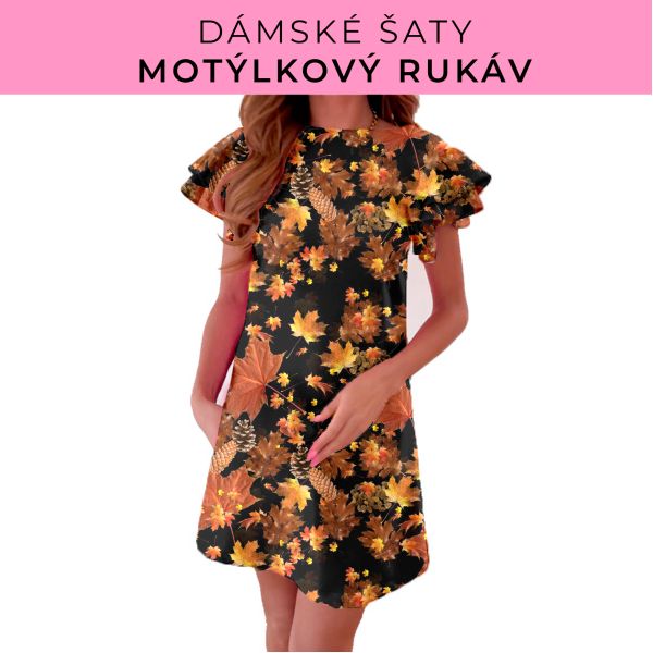DÁMSKÝ střih - šaty s motýlkovým rukávem