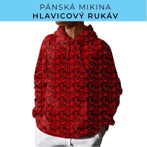 PÁNSKÝ střih - mikina s kapucí