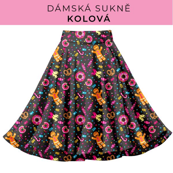 DÁMSKÝ střih - Kolová sukně