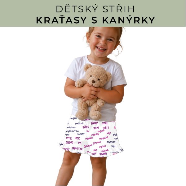 Dětský střih - Kraťásky s kanýrkem