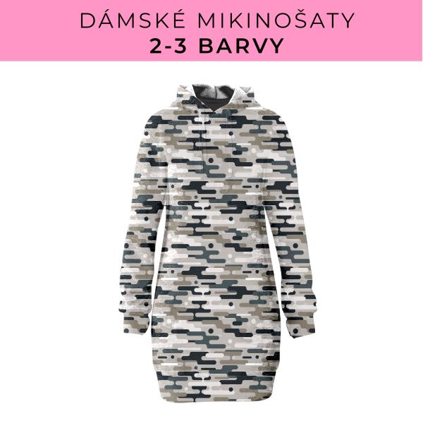 DÁMSKÝ střih - Mikinošaty 2-3 barvy