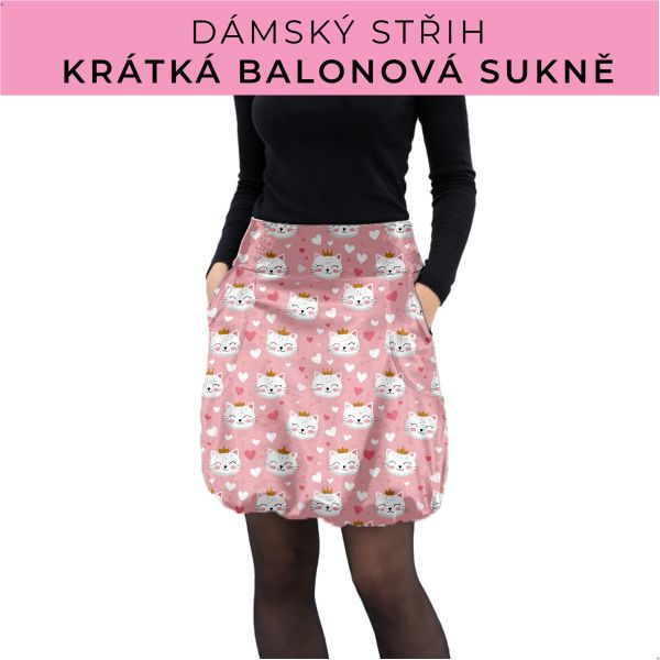 Dámský střih - balonová krátká sukně