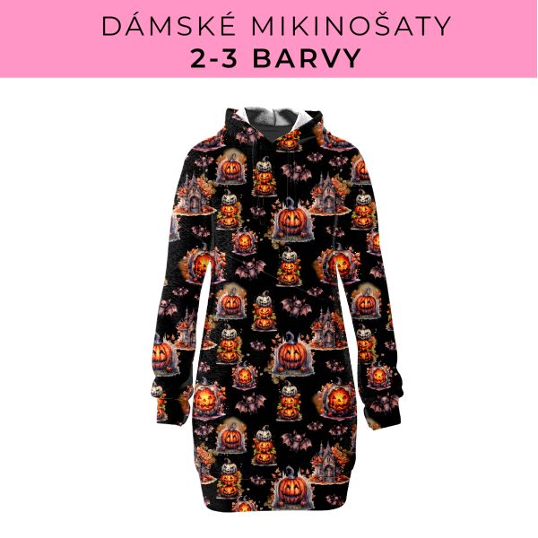 DÁMSKÝ střih - Mikinošaty 2-3 barvy
