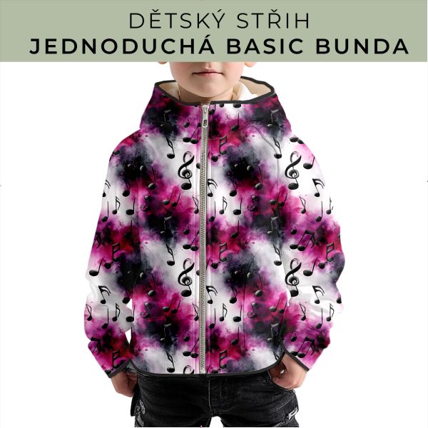 Dětský střih - jednoduchá dětská BASIC  bunda
